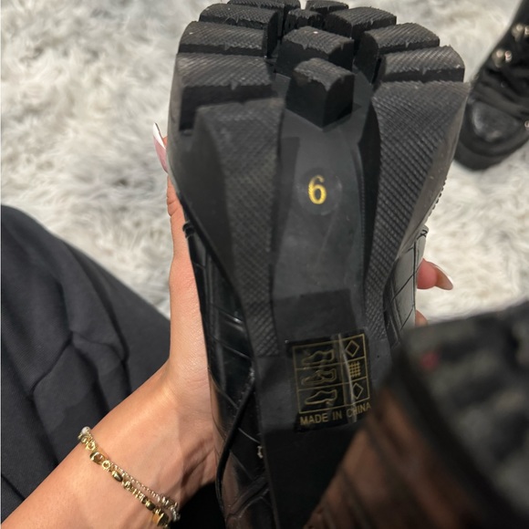 Simmi Shoes Black Lace Up Heeled Booties - Picture 4 of 5